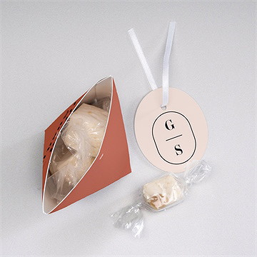 Geschenkbox Hochzeit terrakotta - schachtel - Vue 3