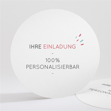Einladung Taufe blanco - rund*13,5cm (n321140)
