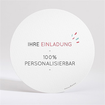 Einladung Taufe blanco - rund*13,5cm (n321140) - Vue 2