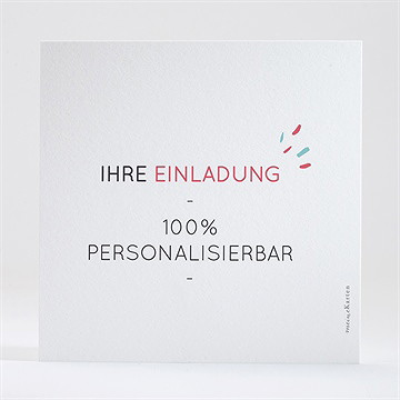 Hochzeitseinladung Blanco - 13,5X13,5Cm (N35153) - Vue 2