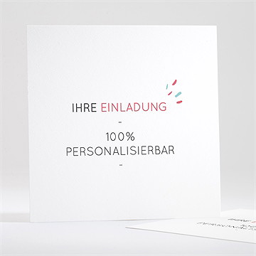 Einladung Taufe blanco - 13,5x13,5cm (n35155)