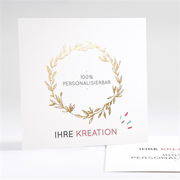 Geburtskarte Blanco - 13,5X13,5Cm (N35161)