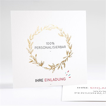 Einladung Taufe blanco - 13,5x13,5cm (n35162)