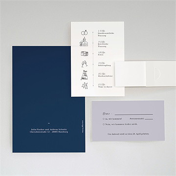 Hochzeitseinladung Strauß In Nude - Vue 4