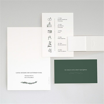 Hochzeitseinladung waldrand - Vue 4