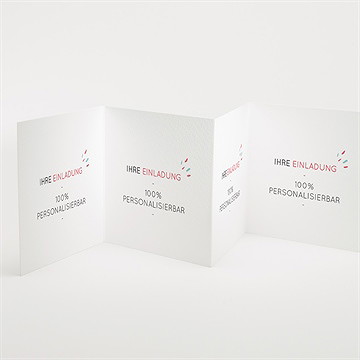 Hochzeitseinladung Blanco - 10X10cm (N83130) - Vue 2