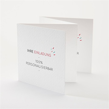 Einladung Taufe Blanco - 10X10cm (N83132)