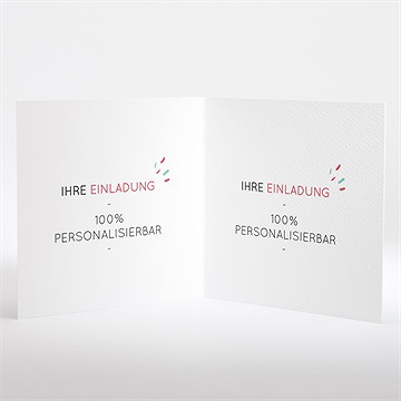 Einladung Taufe blanco - 15x15cm (n46128) - Vue 2