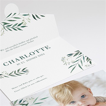 Geburtskarte Pflanzenmotive - Vue 2