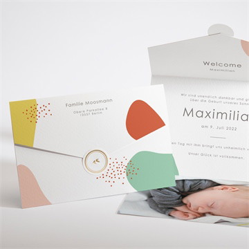 Geburtskarte All in one muster