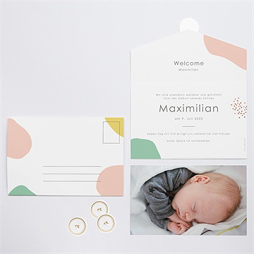 Geburtskarte All In One Muster - Vue 3