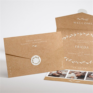 Geburtskarte schöner umschlag