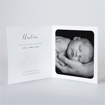 Geburtskarte häschen hop - Vue 3