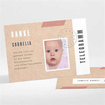 Dankeskarte Geburt Telegramm