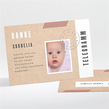 Dankeskarte Geburt Telegramm