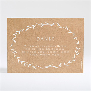Dankeskarte Geburt schöner umschlag - Vue 2