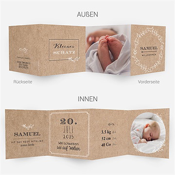 Geburtskarte Kraft & Co - Vue 4