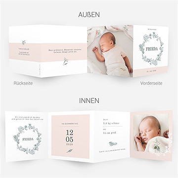 Geburtskarte Retro - Vue 4