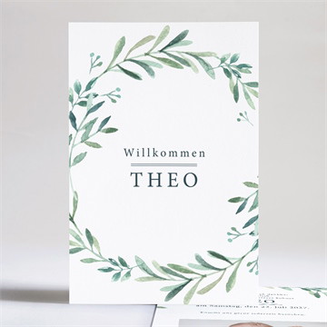 Geburtskarte Aquarell mit foto