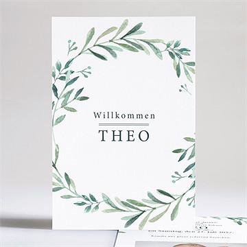 Geburtskarte Aquarell Mit Foto