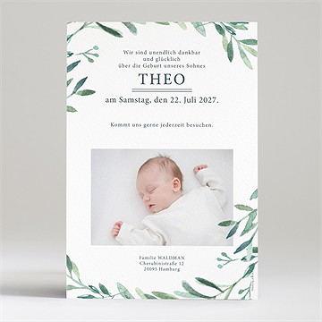 Geburtskarte Aquarell Mit Foto - Vue 2