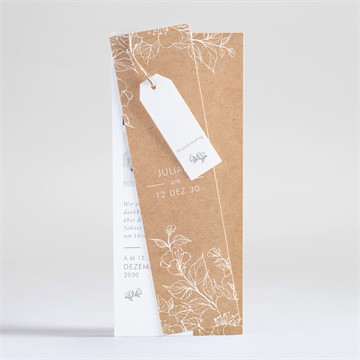 Geburtskarte Weiße gravur