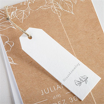 Geburtskarte Weiße Gravur - Vue 2