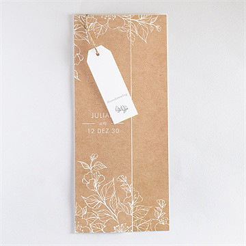 Geburtskarte Weiße Gravur - Vue 3