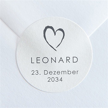 Sticker Geburt unser herz