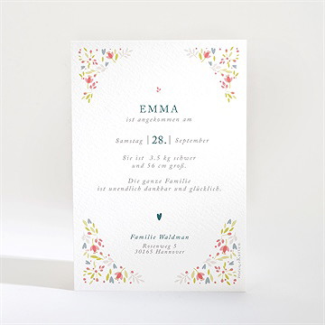 Geburtskarte Wildblumenwiese - Vue 2