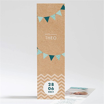 Geburtskarte Grüne Girlande