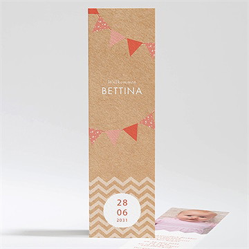 Geburtskarte Rosafarbene Girlande