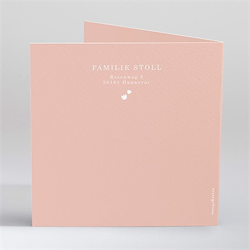 Geburtskarte Blumenverzierung - Vue 4