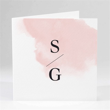 Hochzeitseinladung schwarz und pastell