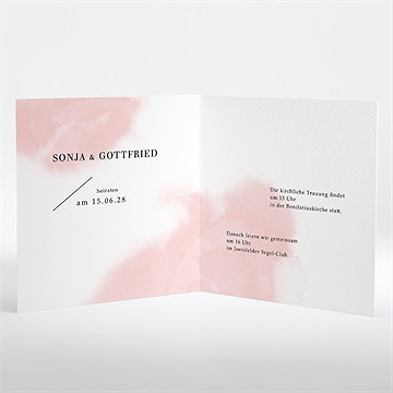 Hochzeitseinladung schwarz und pastell - Vue 2