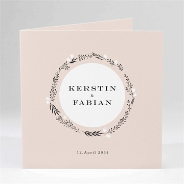 Hochzeitseinladung in pink und weiß