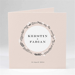 Hochzeitseinladung in pink und weiß