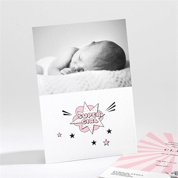 Geburtskarte Super girl