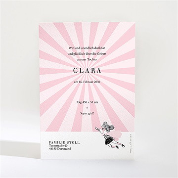 Geburtskarte Super Girl - Vue 2