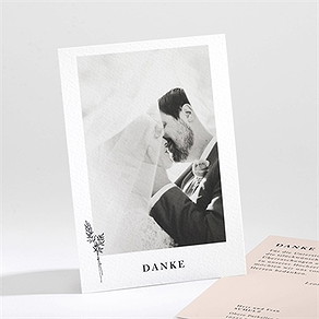 Dankeskarte Hochzeit zartes trio