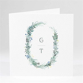 Hochzeitseinladung aquarell poesie mit initiale