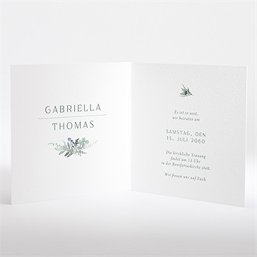 Hochzeitseinladung aquarell poesie mit initiale - Vue 2