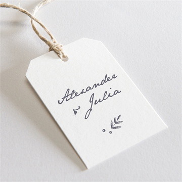 Geschenkanhänger Hochzeit laub