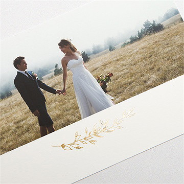 Dankeskarte Hochzeit Laub - Vue 3