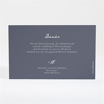 Dankeskarte Hochzeit Laub - Vue 4