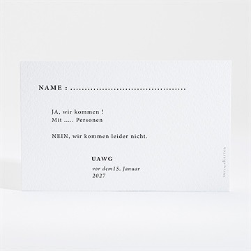 Antwortkarte Hochzeit zartes trio - Vue 2