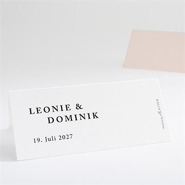 Tischkarte Hochzeit zartes trio