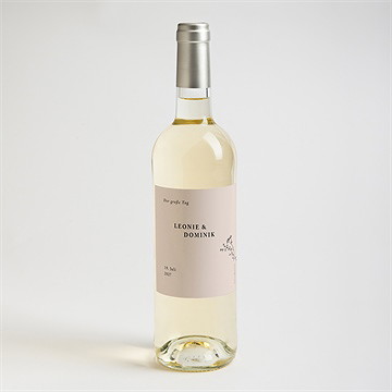 Flaschenetikett Hochzeit zartes trio - Vue 2