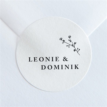 Aufkleber Hochzeit zartes trio