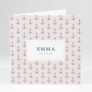 Geburtskarte Ankermuster